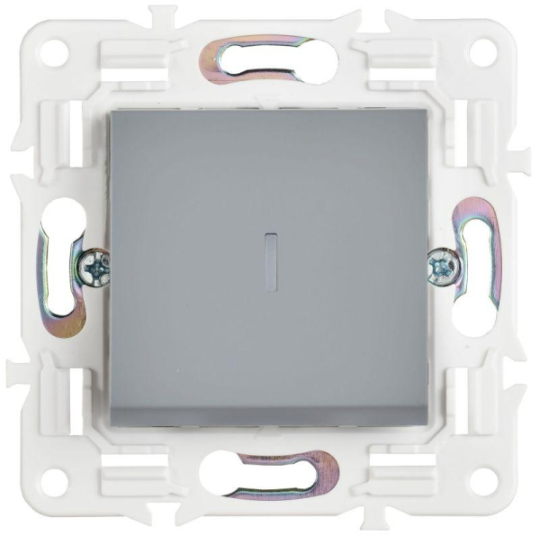 Выключатель 1-кл. SKANDY 10А SK-V07Gr с индикацией сер. IEK SK-V10-1-10-K03