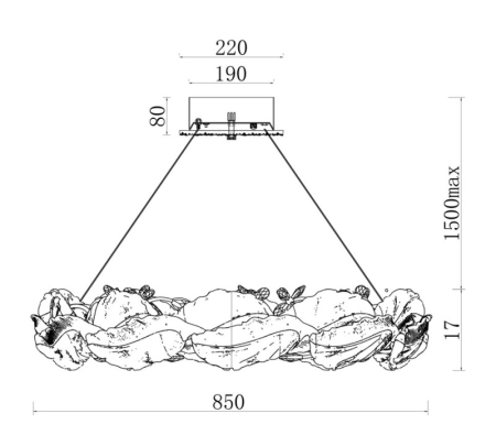 Подвесная люстра Fluorite FL1182-8P