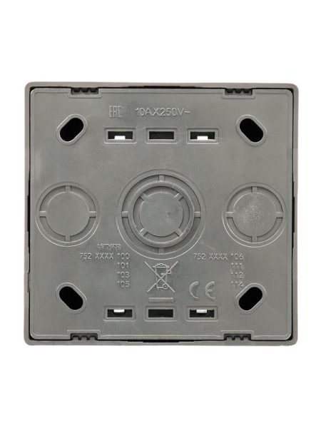 Выключатель 2-кл. ОП LETO платина LEZARD 752-3500-101