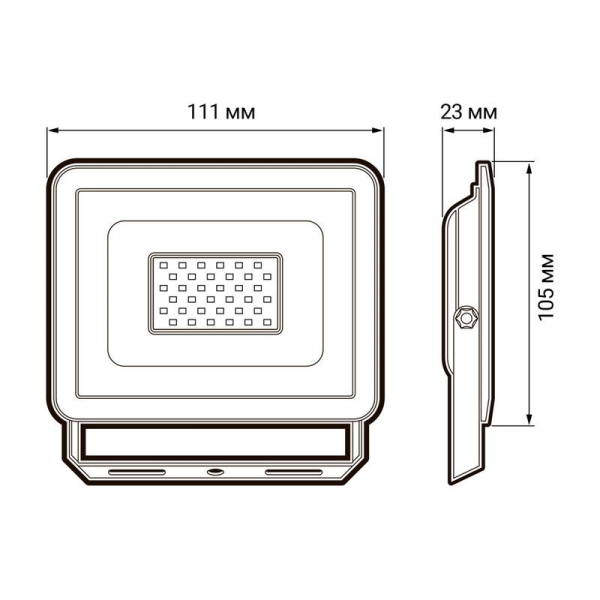 Прожектор светодиодный СДО-10 10Вт 6500К IP65 230В ДО GR ФАZА 5032033