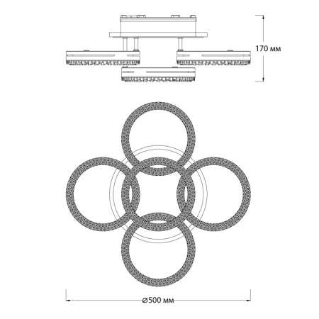 Накладная люстра Escada 10276/5LED APP