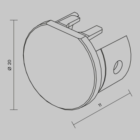 Заглушка Maytoni Technical TRA184EC-R-11B