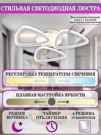 Накладная люстра Natali Kovaltseva LED LAMPS 81127/3C