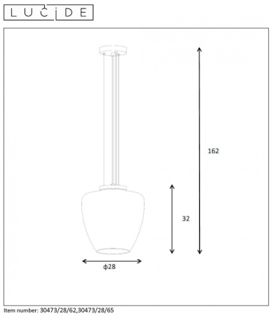 Подвесной светильник LUCIDE 30473/28/65