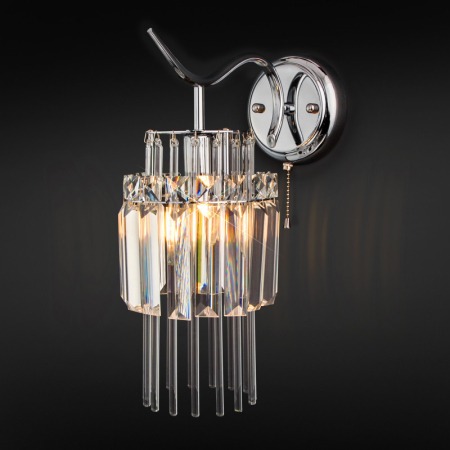 Бра Eurosvet 10119/1 хром/прозрачный хрусталь Strotskis