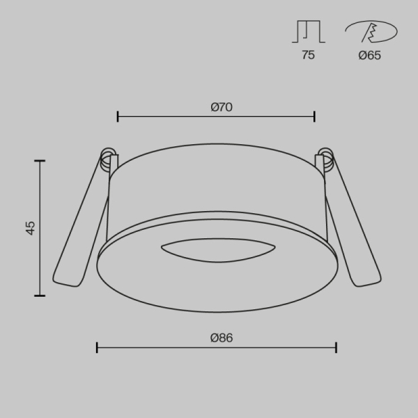 Влагозащищенный светильник Maytoni Technical DL027-GU10-B