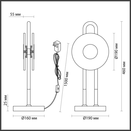 Настольная лампа Odeon Light 5407/12TL