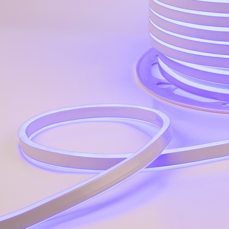 Гибкий неон 8х16мм двухсторонний 120 LED/м СИНИЙ 230В бухта 100м (с комплектом подключения) NEON-NIGHT