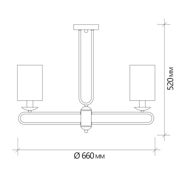 Люстра на штанге Escada 10166/5PL Chrome