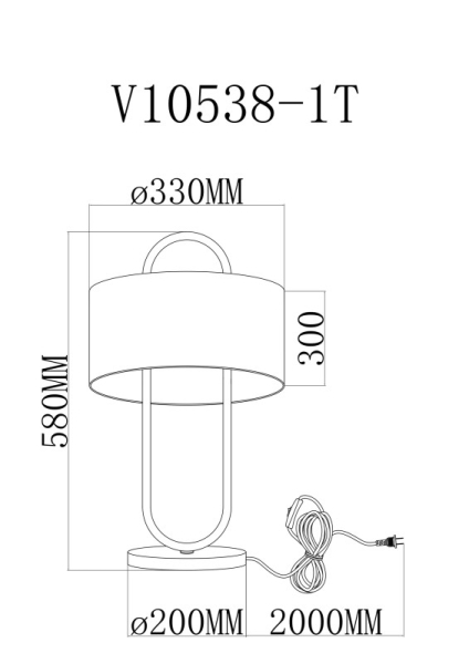 Настольная лампа Moderli V11599-1T