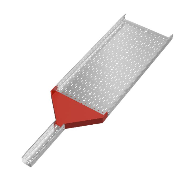 Переходник для лотка центральный 80х100-600 сталь 1мм "ПЛЮС" PDplus80-100-600-C HD КМ PL1717