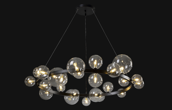 Crystal Lux Люстра Crystal Lux AGATA SP24 V2 BLACK/TRANSPARENTE