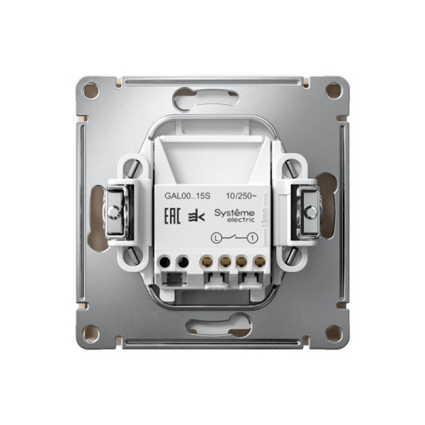 Выключатель кнопочный 1-кл. ArtGallery быстрозажим. клем. механизм песочн. SE GAL001215S