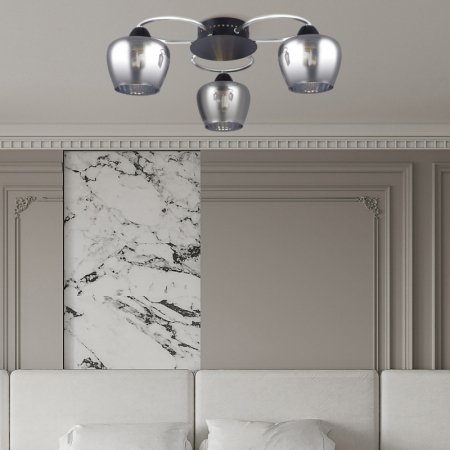 Накладная люстра Arte Milano 321508/3 CR+BK