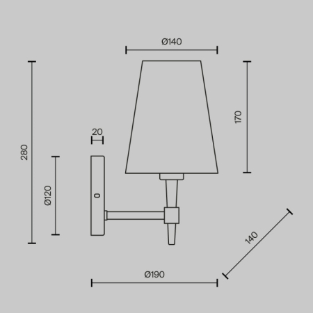Бра Maytoni H001WL-01BS