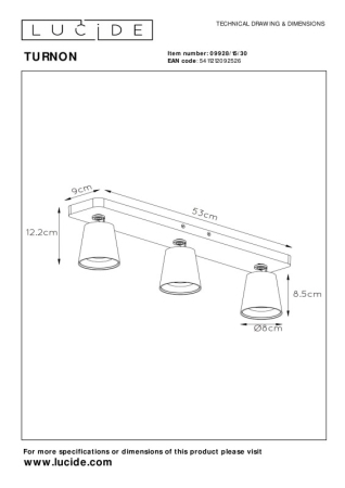 Спот LUCIDE 09928/15/30