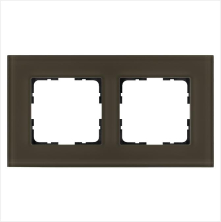 Рамка 2-м G-Glass стекло каперсовый Jasmart G1002GT