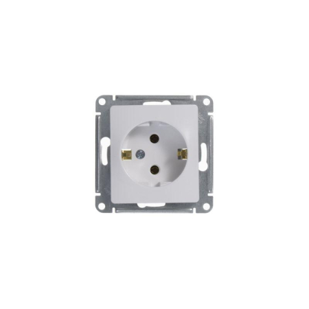 Розетка 1-м СП Glossa 16А IP20 с заземл. механизм бел. SE GSL000143