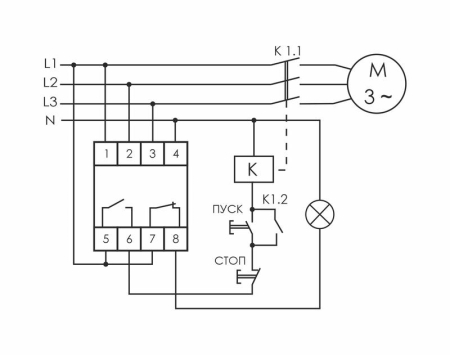 Реле контроля фаз CZF-BR (3х400/230+N 8А 1перекл. IP20 монтаж на DIN-рейке) F&F EA04.001.003