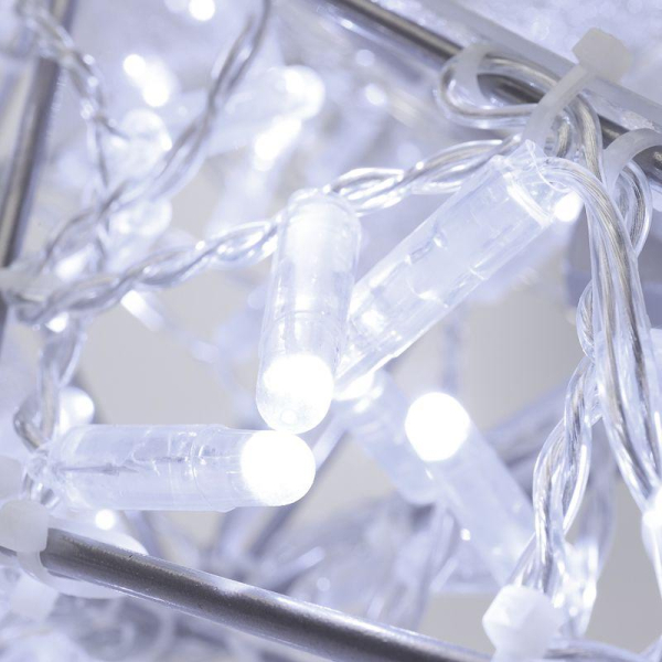 Светодиодная фигура Звезда 100 см, 200 светодиодов, с трубой и подвесом, цвет свечения белый NEON-NIGHT