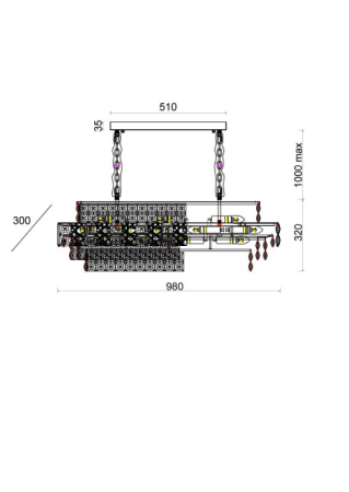 Подвесная люстра Fluorite FL1059-17P