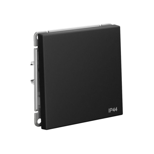 Переключатель 1-кл. ArtGallery IP44 10AX быстрозажим. клем. механизм карбон SE GAL441061S