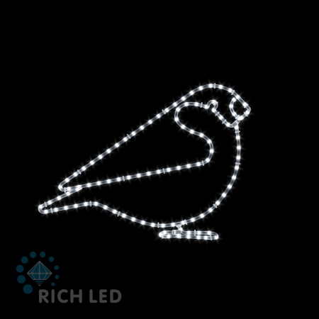 2Д Елочная игрушка Птица мини, 330х450 мм, 24В Белый