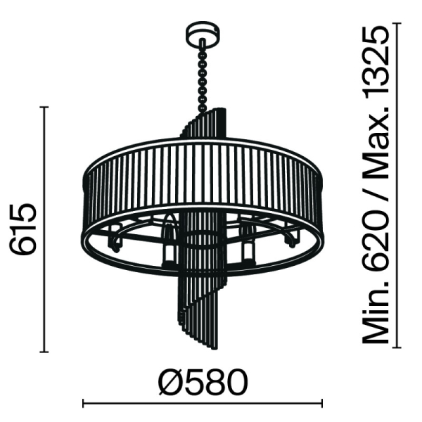 Подвесная люстра Maytoni MOD174PL-06G