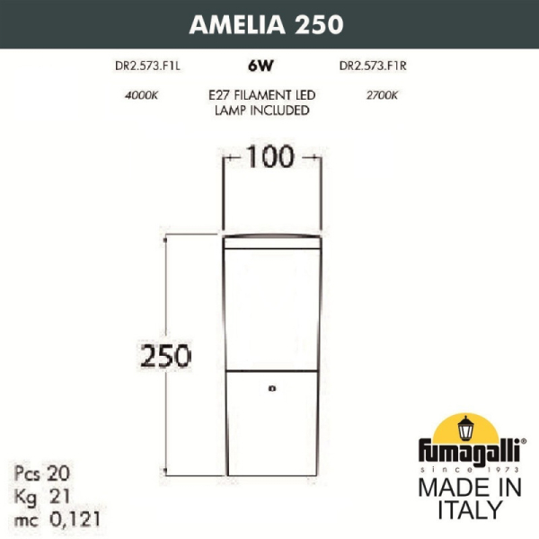 Садово-парковый светильник Fumagalli DR2.573.000.AYF1R