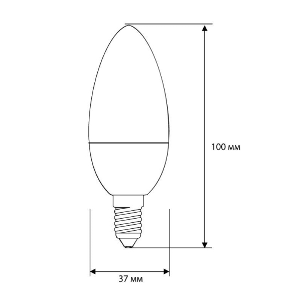 Лампа светодиодная LED-C35-7W-E14-4500K "Свеча" 172-265В Ergolux 12135