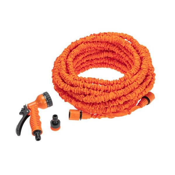 Набор поливочный, растягивающийся шланг 45 м, пистолет 7 режимов, соединитель ЧЕТЫРЕ СЕЗОНА