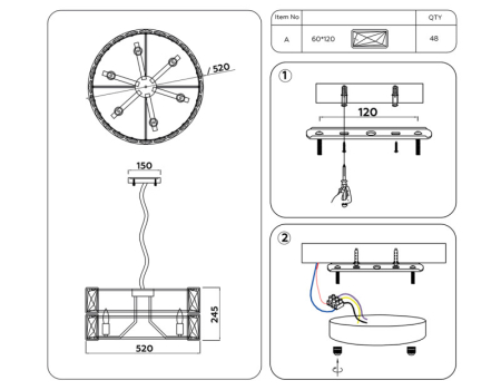 Подвесная люстра Ambrella Light TR5159