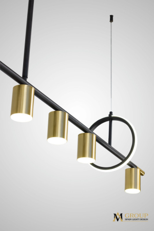 Люстра на штанге AM Group AM438 POLISHED GOLD