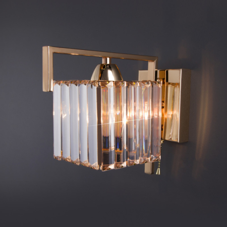 Бра Eurosvet 10126/1 золото/прозрачный хрусталь Strotskis (10117/1)