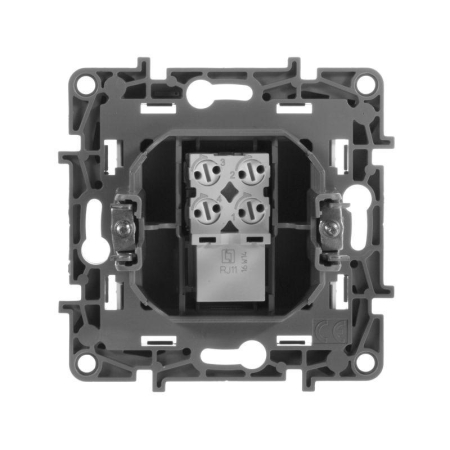 Розетка телефонная 1-м СП Etika RJ11 механизм бел. IEK 672240