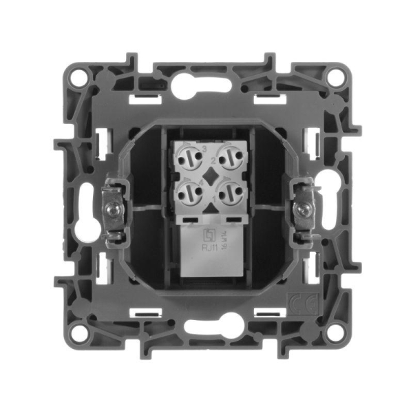 Розетка телефонная 1-м СП Etika RJ11 механизм бел. IEK 672240