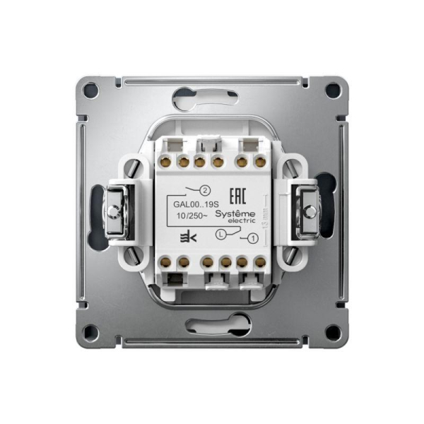 Выключатель для жалюзи 2-кл. ArtGallery 2х (сх. 4) 10А быстрозажим. клем. механизм грифель SE GAL000719S