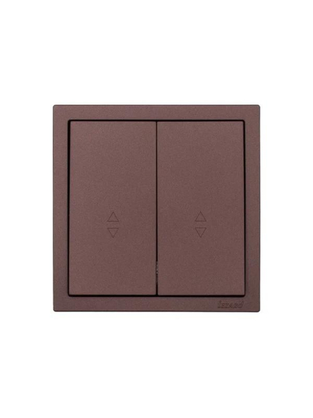 Выключатель проходной 2-кл. СП ZIMA IP20 10А безвинт. зажим шоколад LEZARD 704-7388-106QC