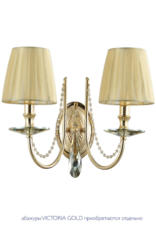 Crystal Lux Бра Crystal Lux VICTORIA AP2 GOLD/AMBER