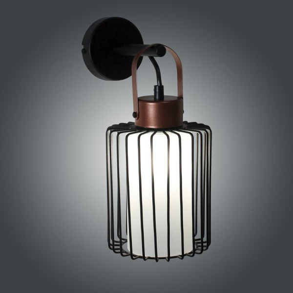 Светильник "Манго" 511 (плафон 9001) НББ 01-60-166 Е27 [ИМ] настен. черн.муар медь Элетех 1005405090