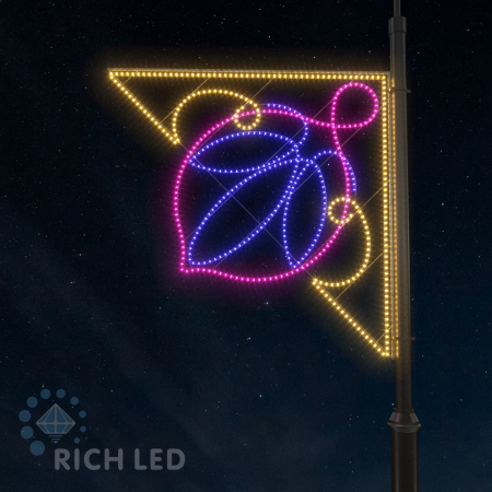 Светодиодная консоль Шишка, 1,57*1,57 м