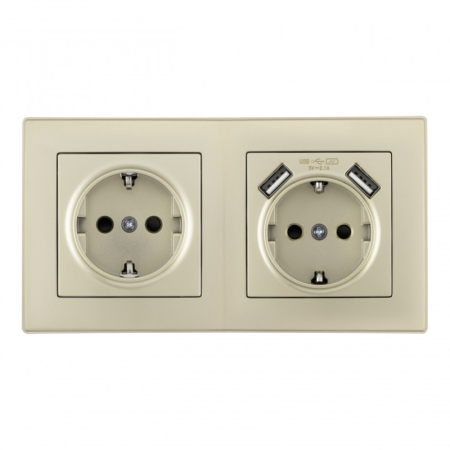 Розетка Arte Milano SET06-2-47-1-40-1 shampan