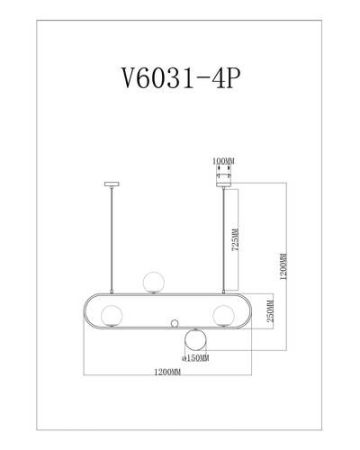 Подвесной светильник Moderli V6031-4P