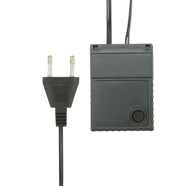 Гирлянда светодиодная Роса с контроллером 100м, 1000LED, ТЕПЛЫЙ БЕЛЫЙ, IP20, 230В, зеленый провод NEON-NIGHT