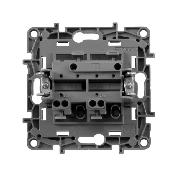 Выключатель 2-кл. СП Etika 10А IP20 250В 10AX авт. зажимы механизм алюм. IEK 672402