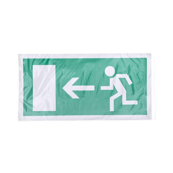 Знак эвакуационный "Направление к эвакуационному выходу налево" 150х300мм Rexant 56-0026
