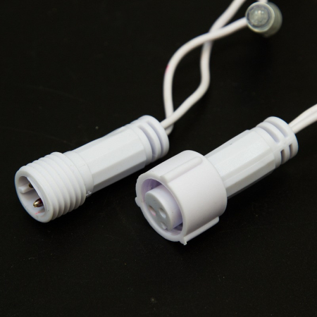 Гирлянда светодиодная Нить 10м 100 LED ТЕПЛЫЙ БЕЛЫЙ белый ПВХ IP65 эффект мерцания 230В соединяется нужен блок 303-500-1 NEON-NIGHT