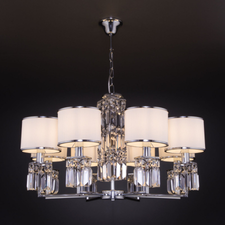 Подвесная люстра Eurosvet 10099/8 хром/хрусталь