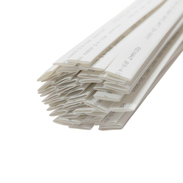 Трубка термоусаживаемая ТУТ нг 9,0/4,5мм, белая, упаковка 50 шт. по 1м REXANT