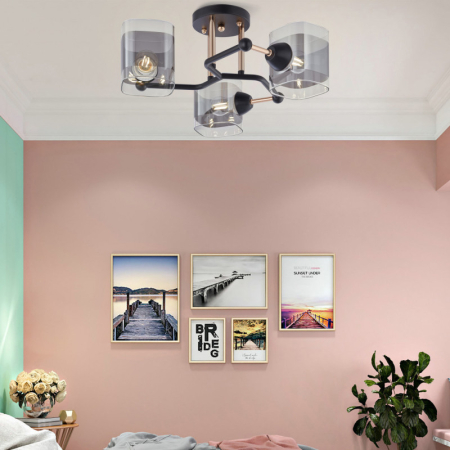 Накладная люстра Arte Milano 324308/3 BK+FG